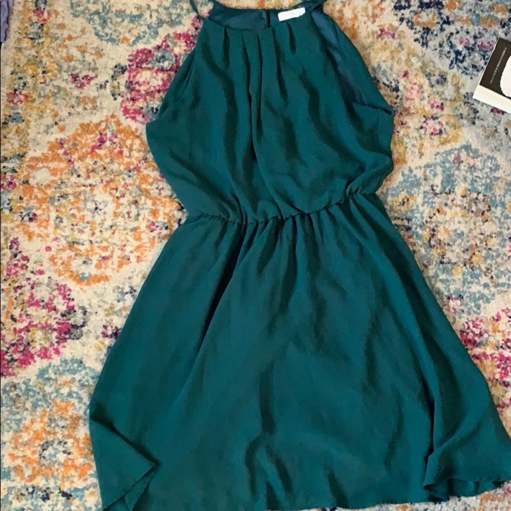 Emerald green dress